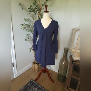 Old Navy Blue Bishop Sleeve Sundress V-Neck